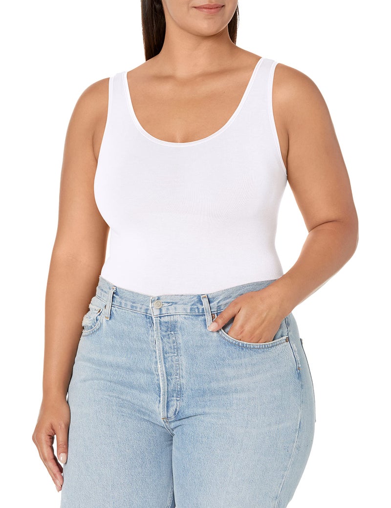 Yummie Women's Seamless Reversible Shapewear Tank Top, White, S/M - Image 1